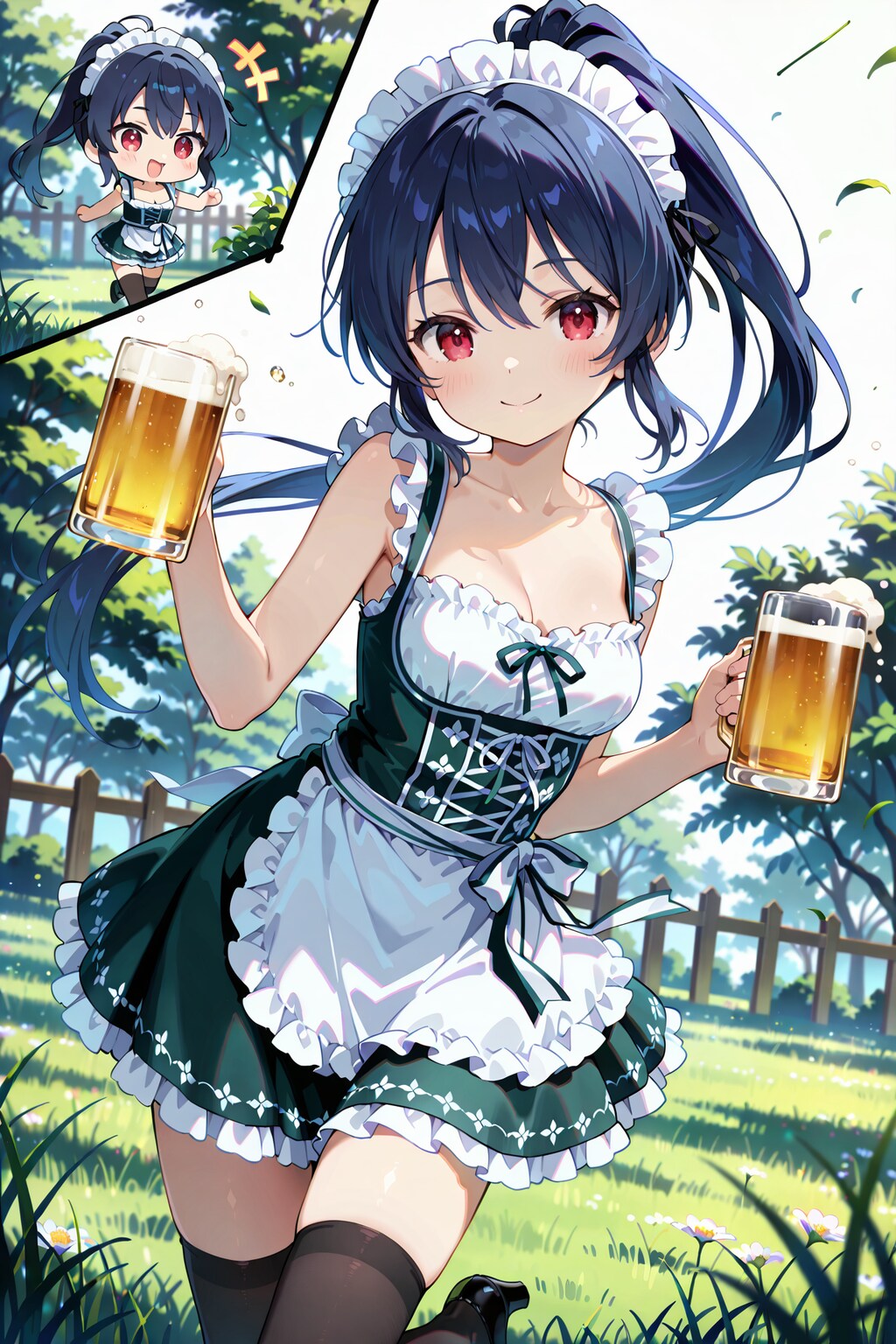 ジョッキと絶対領域の誘惑 Y719