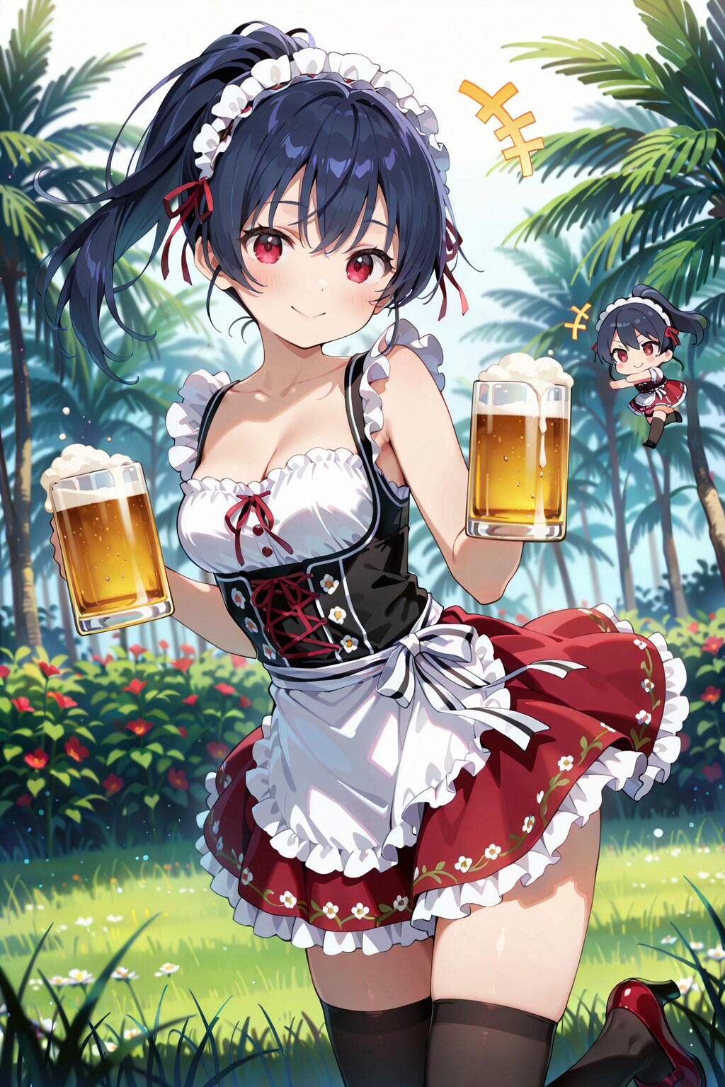 ジョッキと絶対領域の誘惑 Y719