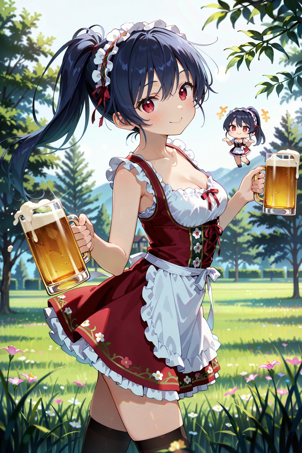 ジョッキと絶対領域の誘惑 Y719