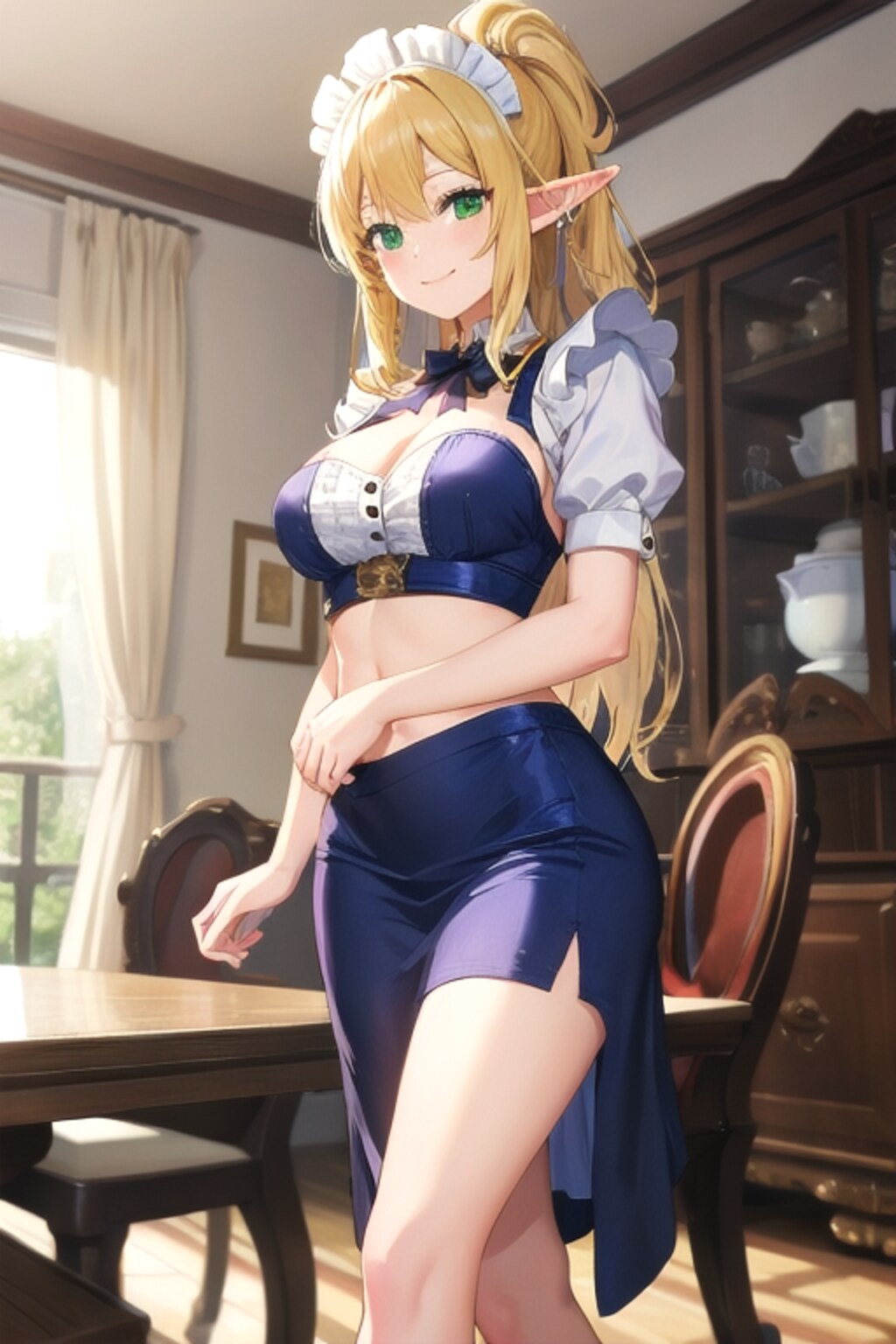 ヘソを出したいメイドたち