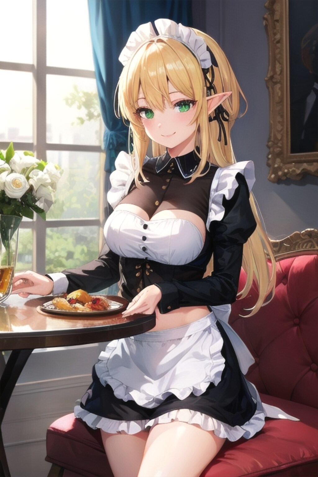 ヘソを出したいメイドたち