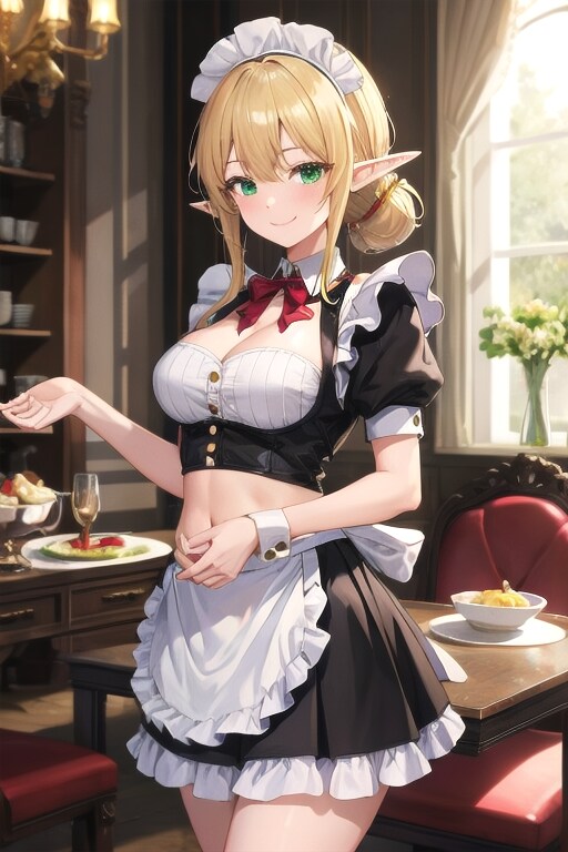 ヘソを出したいメイドたち