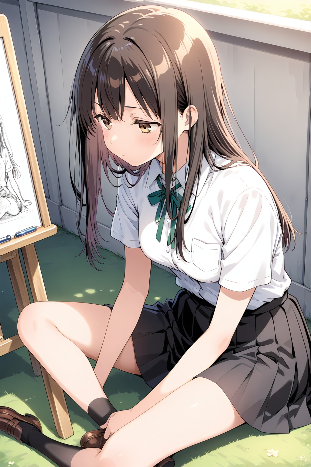 絵を描く女の子