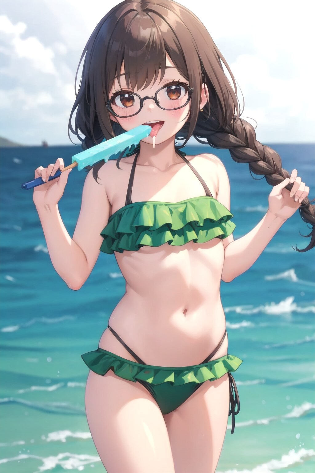 眼鏡三つ編み姉妹たちのぺロキャン選手権