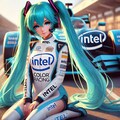 Intelカラーレーシングスーツ初音ミク 3枚目