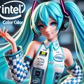 Intelカラーレーシングスーツ初音ミク 2枚目