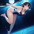 月夜の水泳部監督 2枚目