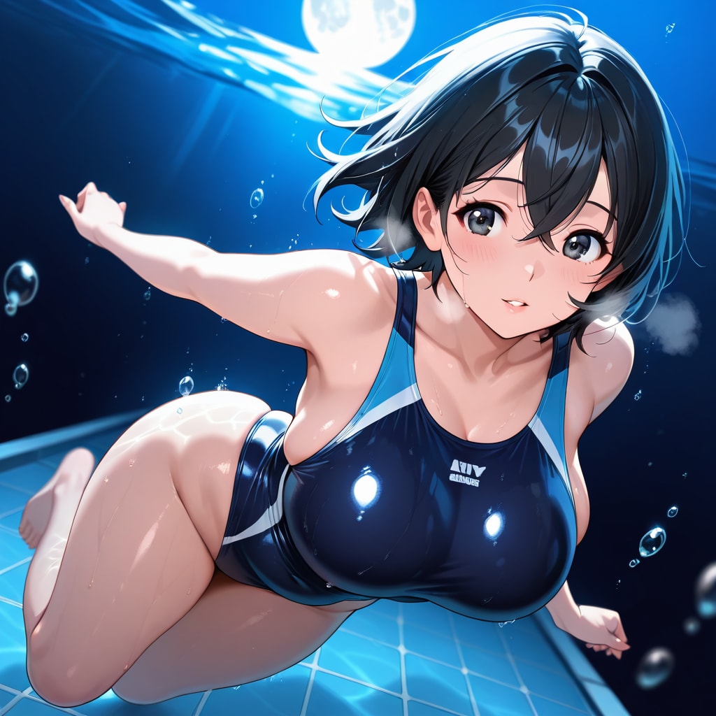 月夜の水泳部監督