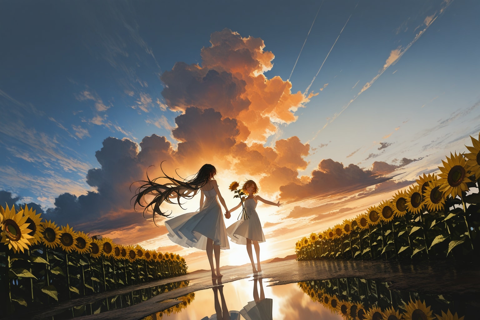 雨上がりの夕焼け | の人気AIイラスト・グラビア