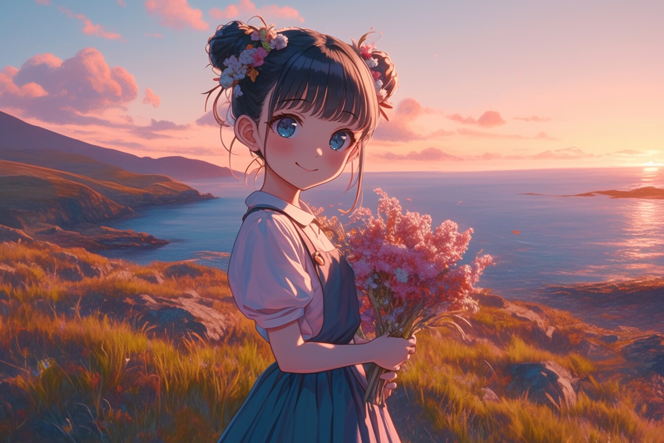 夕暮れのおだんごちゃん🍡✨20 | の人気AIイラスト・グラビア