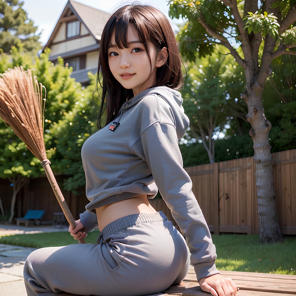 お掃除サボり先輩