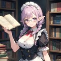 エルフちゃんメイドは適度にサボりながら書庫の整理 2枚目