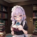 エルフちゃんメイドは適度にサボりながら書庫の整理 9枚目