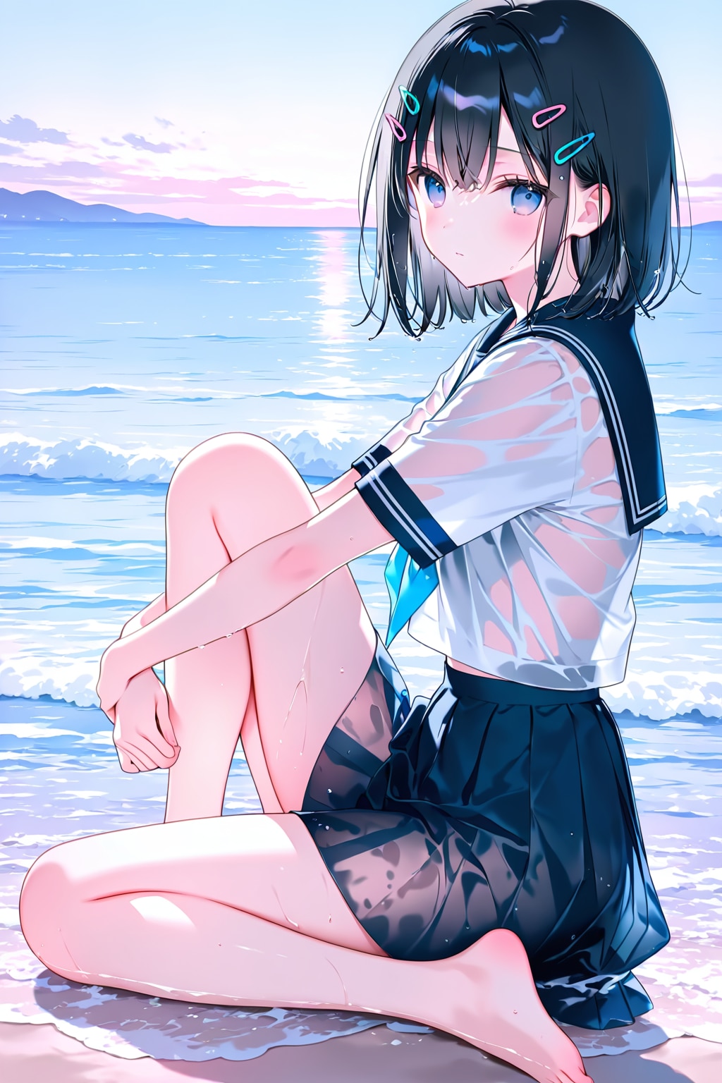 セーラー服と砂浜(LILAC)(45)