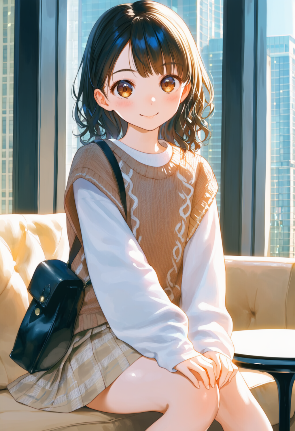 ホテルの部屋にて