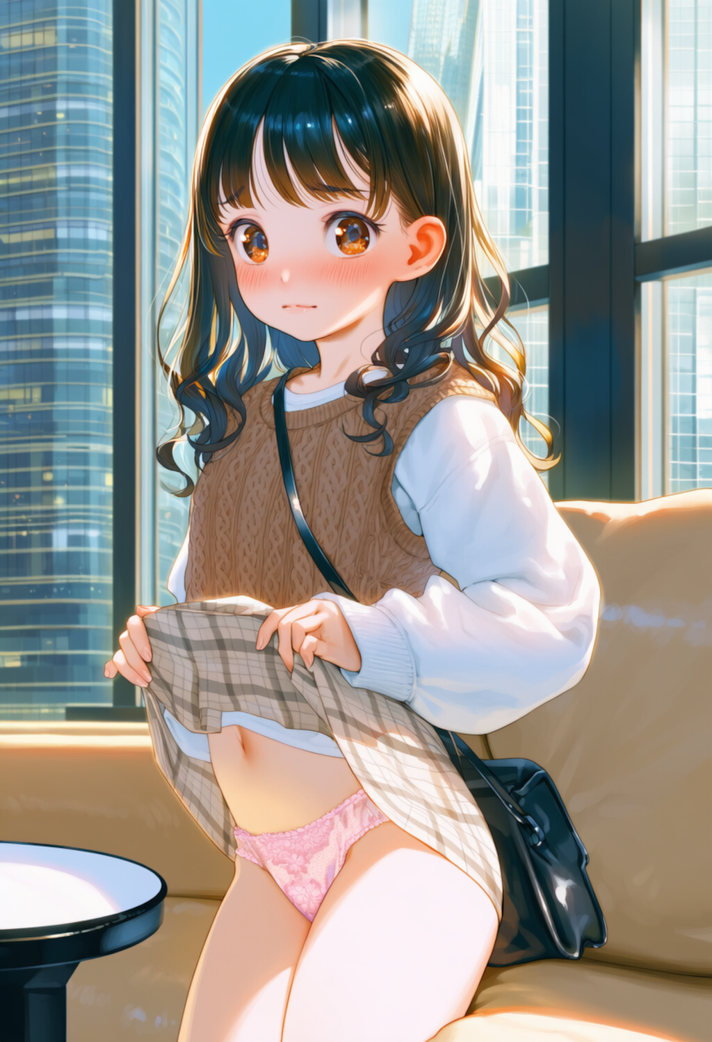 ホテルの部屋にて