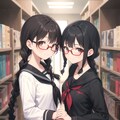 眼鏡三つ編みっ娘の双子は図書委員だった件 7枚目