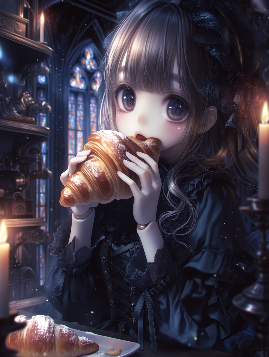 ★Super dollfie(黒) | の人気AIイラスト・グラビア