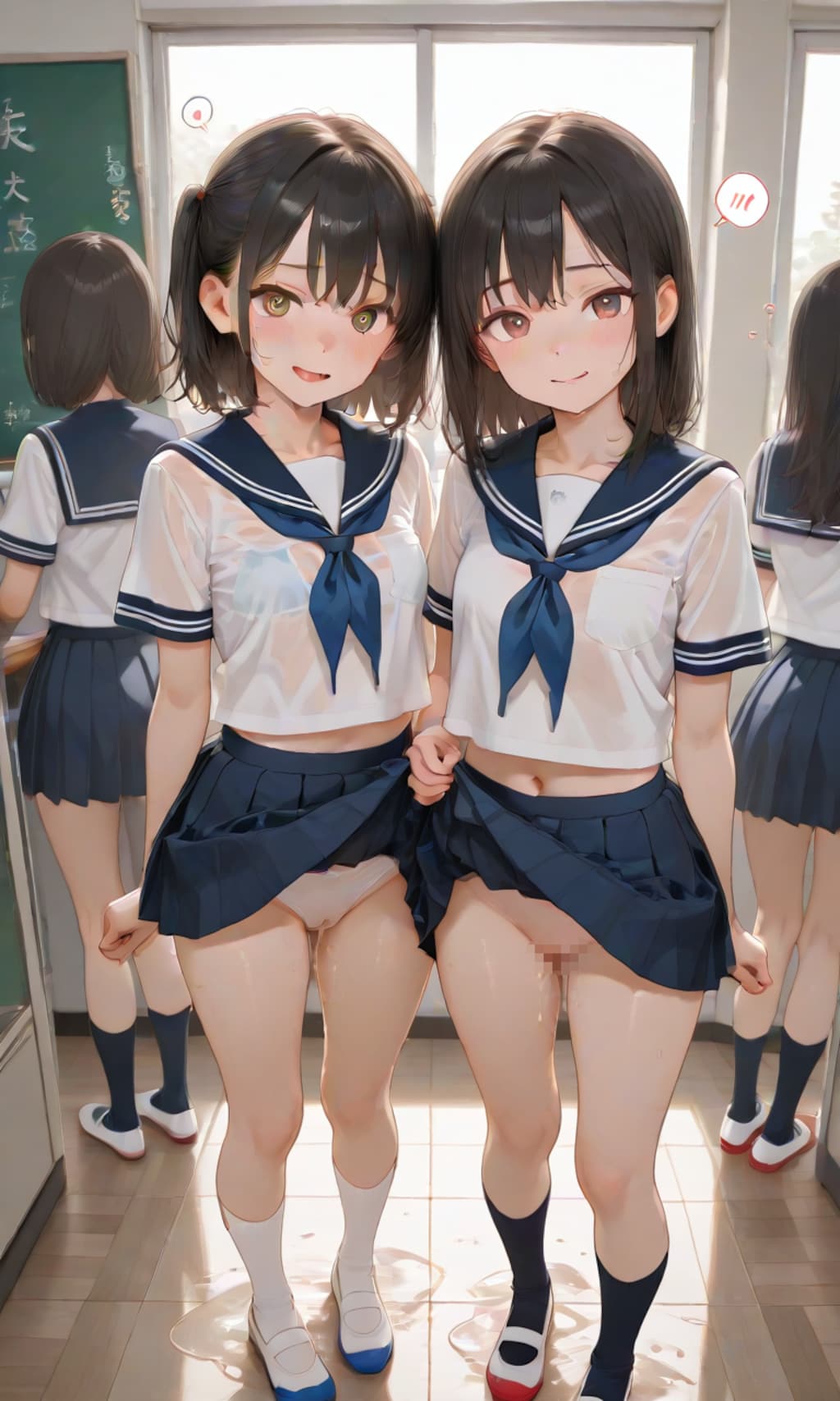 [12枚] 【R18版】（ピカッ🔦）「スカートを持ち上げて僕にパンツを見せてね」 「は～い。あぁ！パンツ見られてお腹が熱いぃ！マン汁が止まらないわ！あぁん♥」（導かれた魂３１３の２）