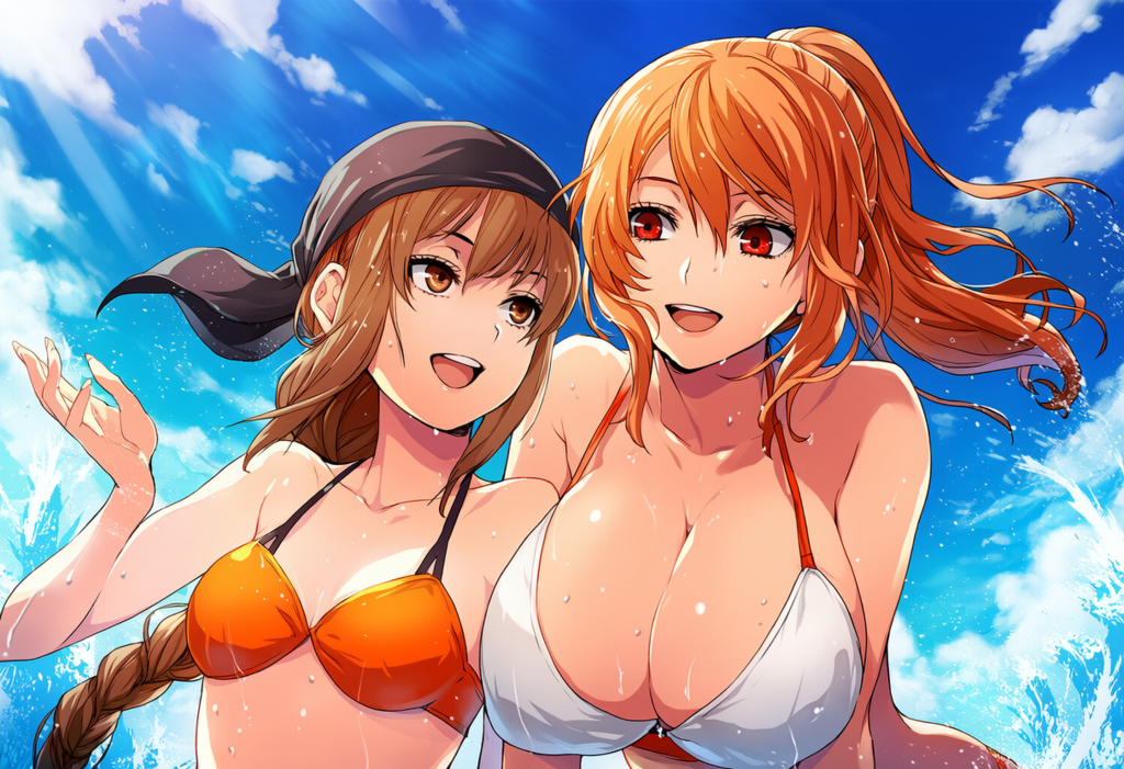 没イラスト：海とビキニです！