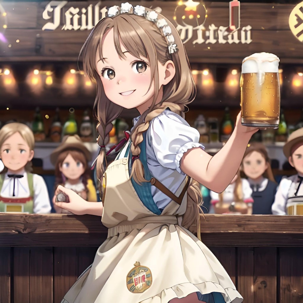 ちょっと控えめ（胸のあたり）なオクトーバーフェスト