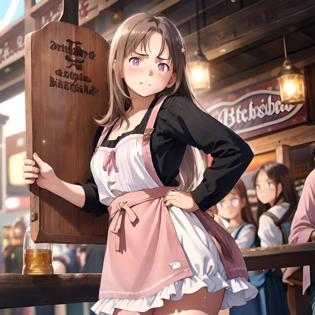 ちょっと控えめ（胸のあたり）なオクトーバーフェスト