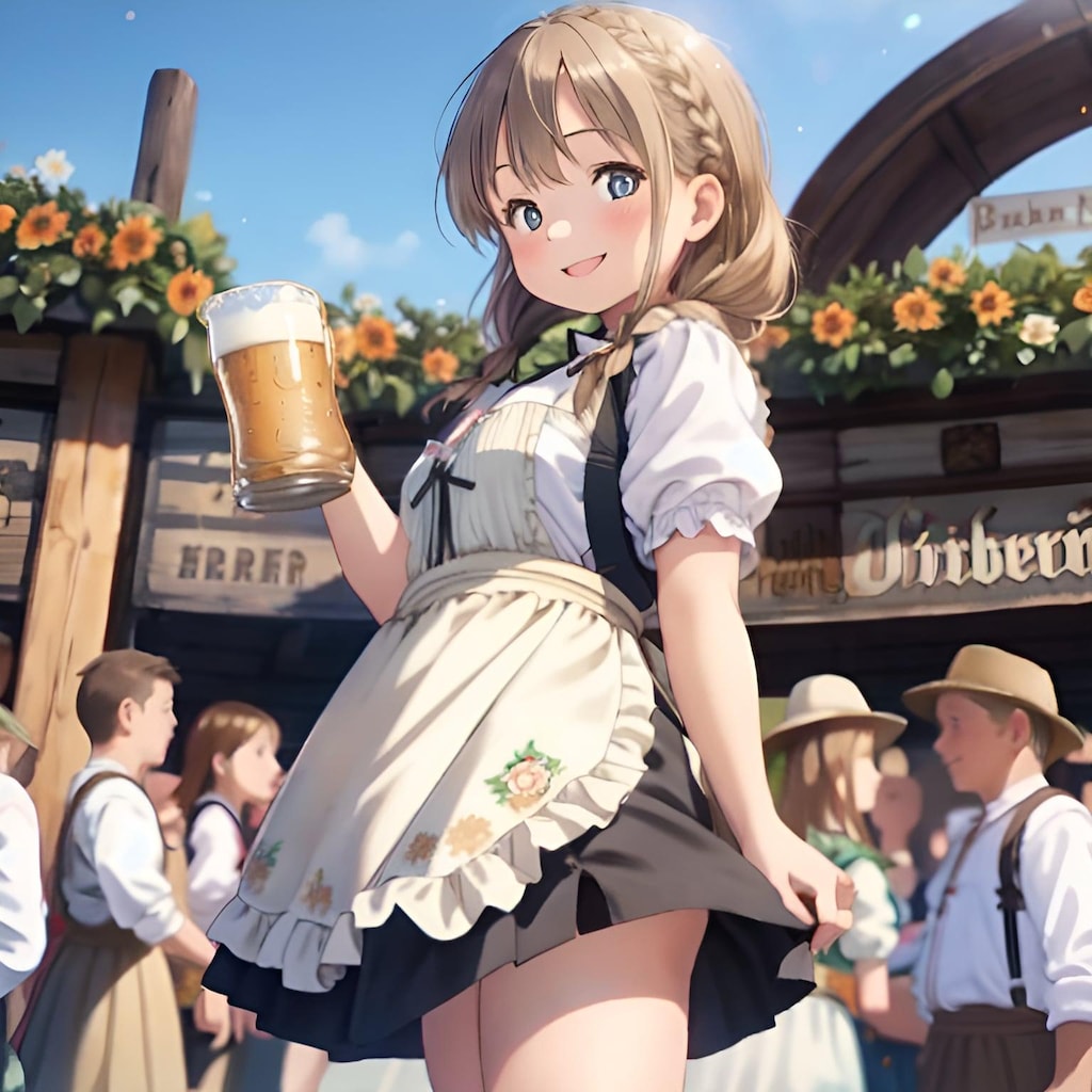 ちょっと控えめ（胸のあたり）なオクトーバーフェスト