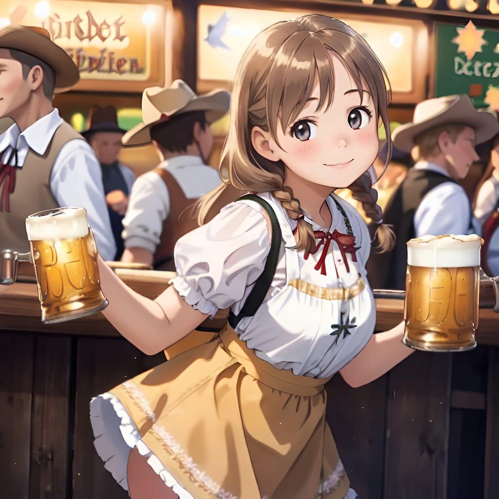 ちょっと控えめ（胸のあたり）なオクトーバーフェスト