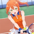 テニスの試合中の子 3枚目