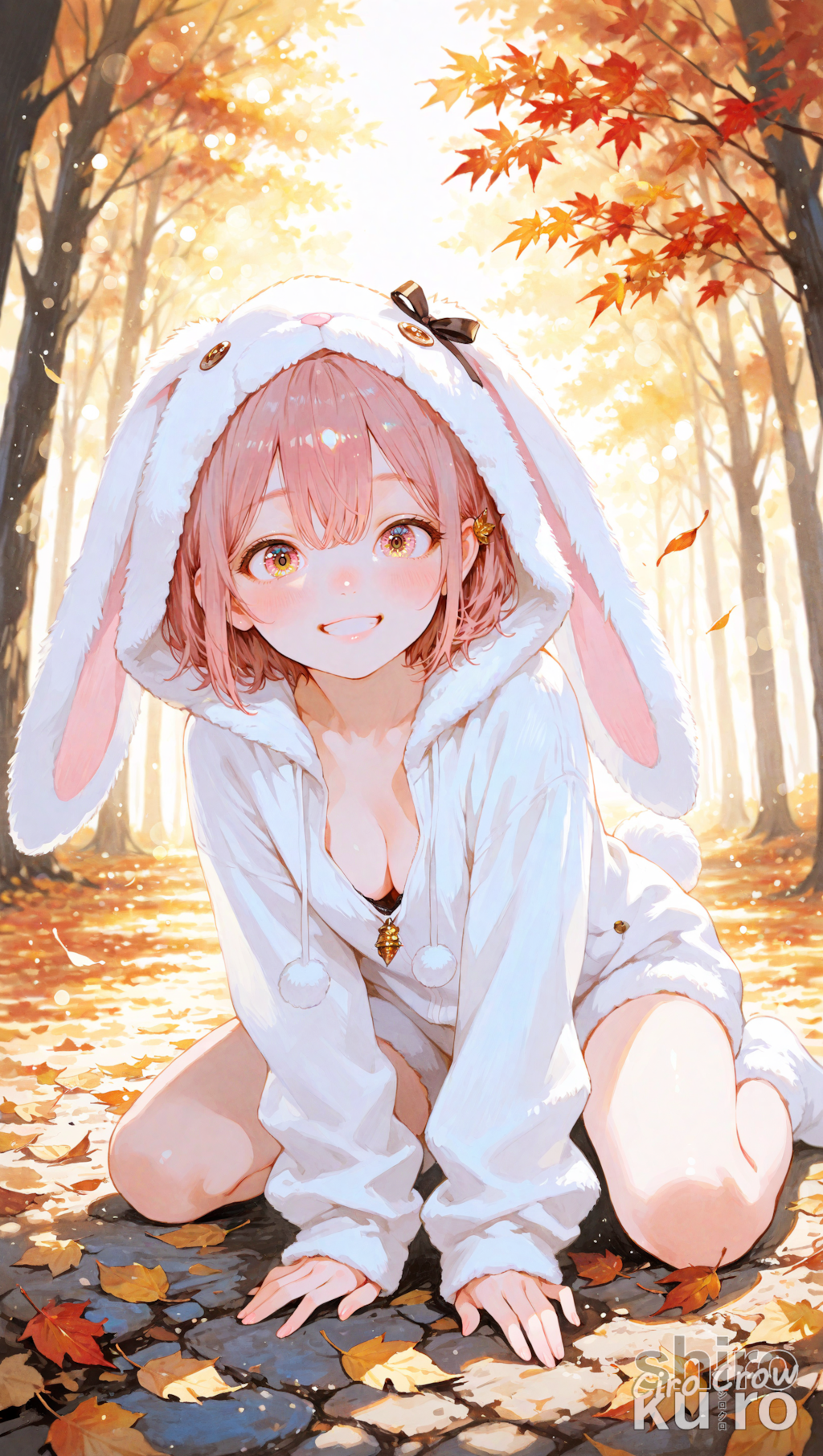 秋の森のうさぎさん