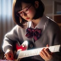 眼鏡女子 楓のギター 2枚目