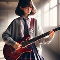 眼鏡女子 楓のギター 6枚目