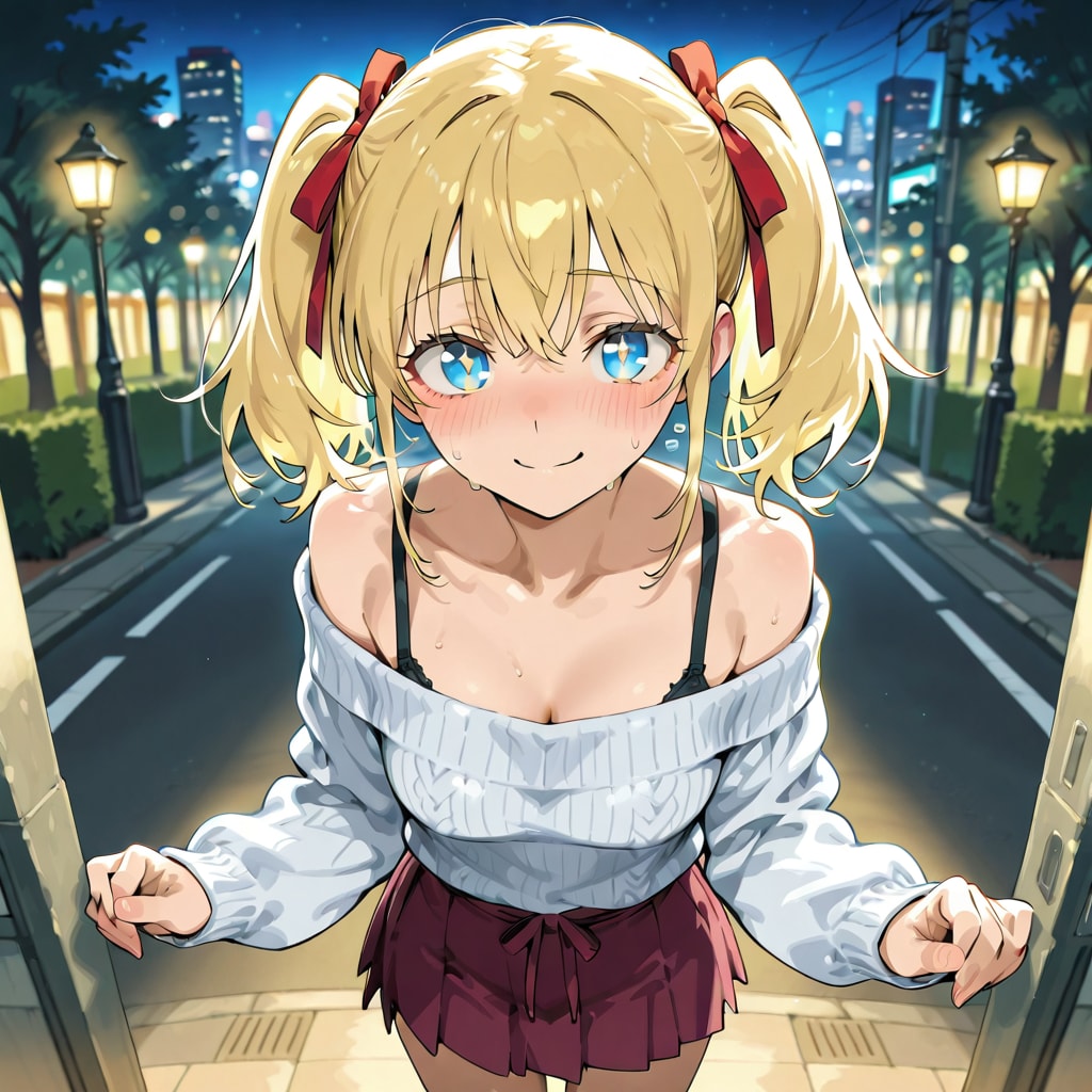 夜風と、乱れた肩先と