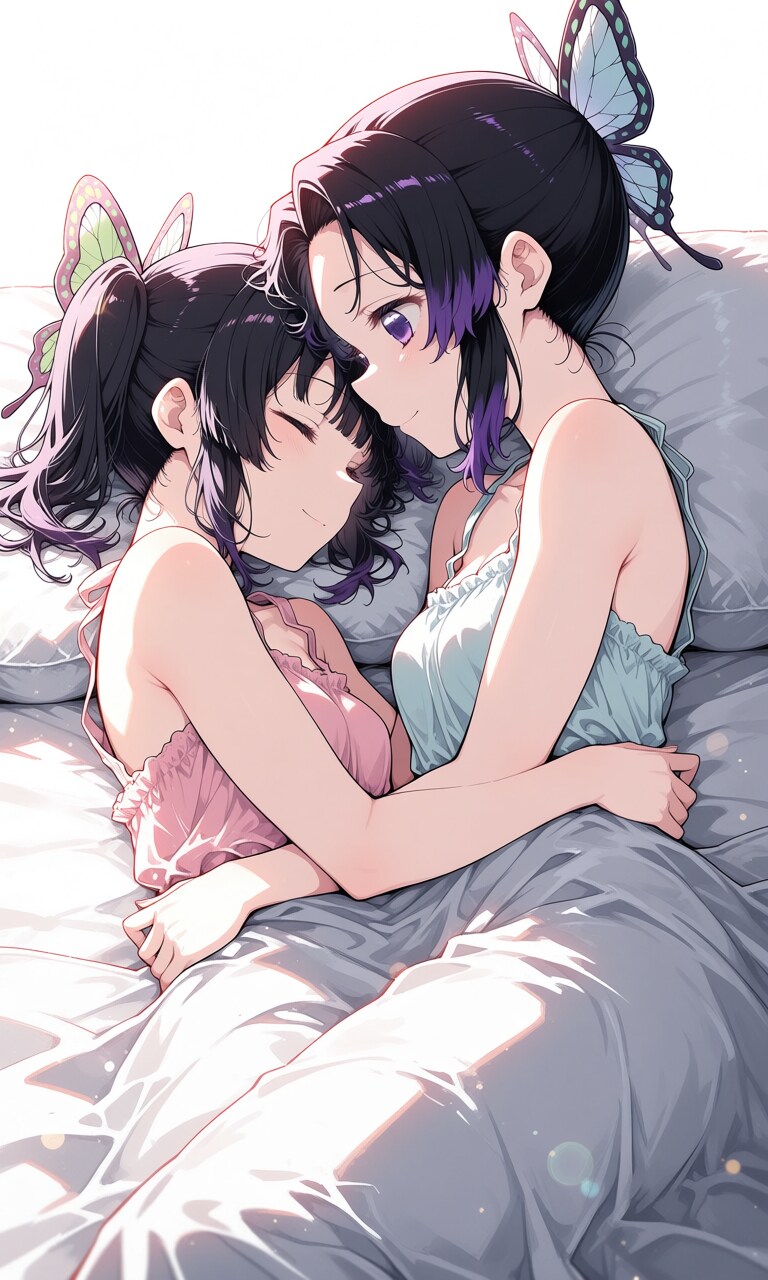 胡蝶しのぶと栗花落カナヲ