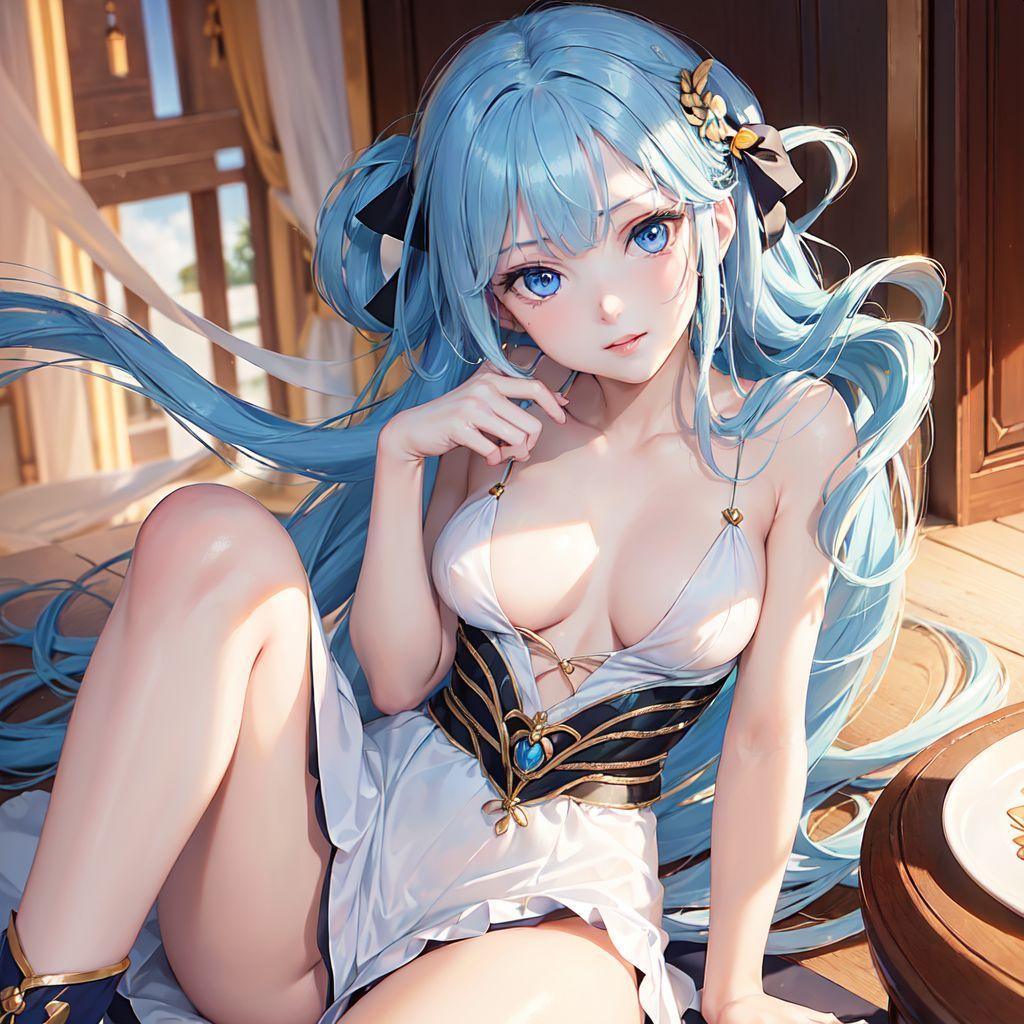 青い髪の女の子