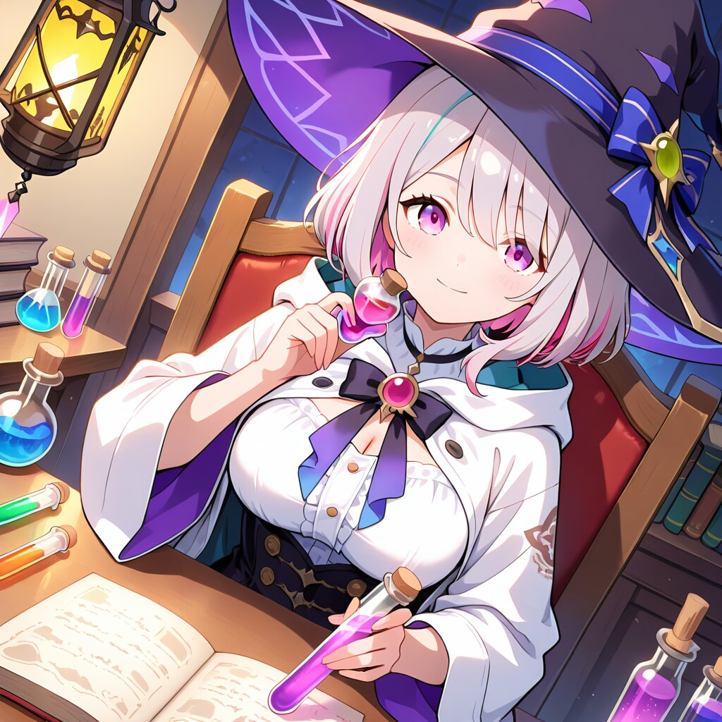 作ったポーションで遊んでる魔女っ子 | の人気AIイラスト・グラビア