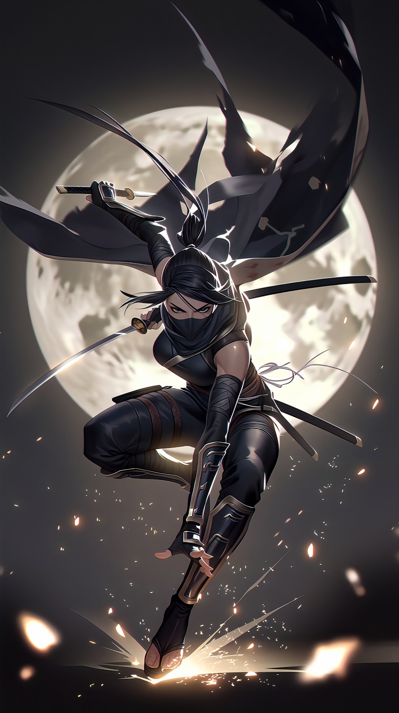 月影の女忍者 | の人気AIイラスト・グラビア