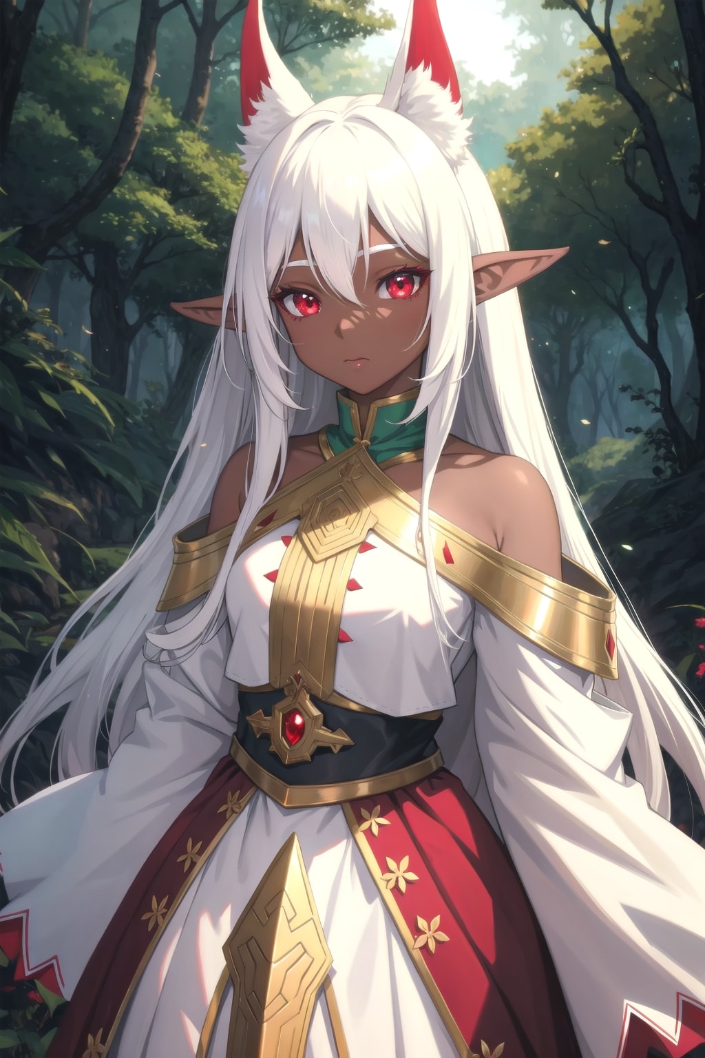 ケモミミ美少女ダークエルフ