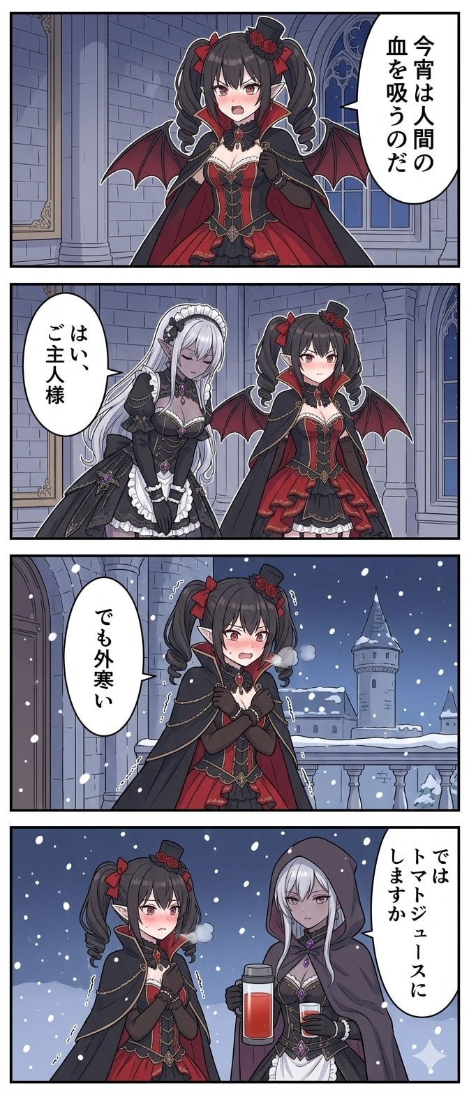 山の上の居城に住む吸血鬼と従者の話 | の人気AIイラスト・グラビア