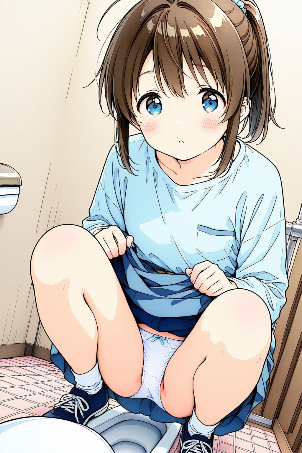 Squatting Girl