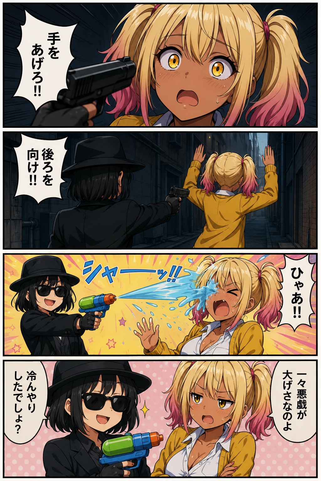 手を挙げろ!!