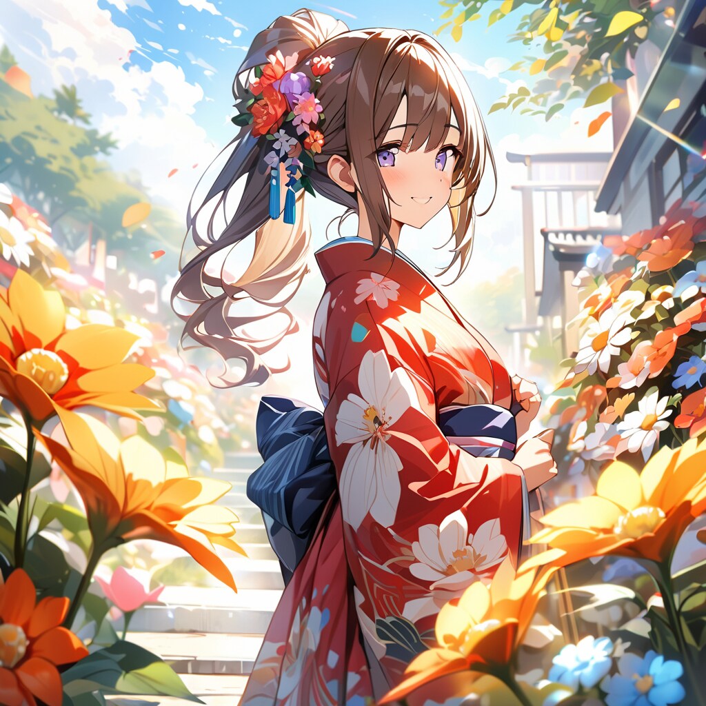 花畑の中で | の人気AIイラスト・グラビア