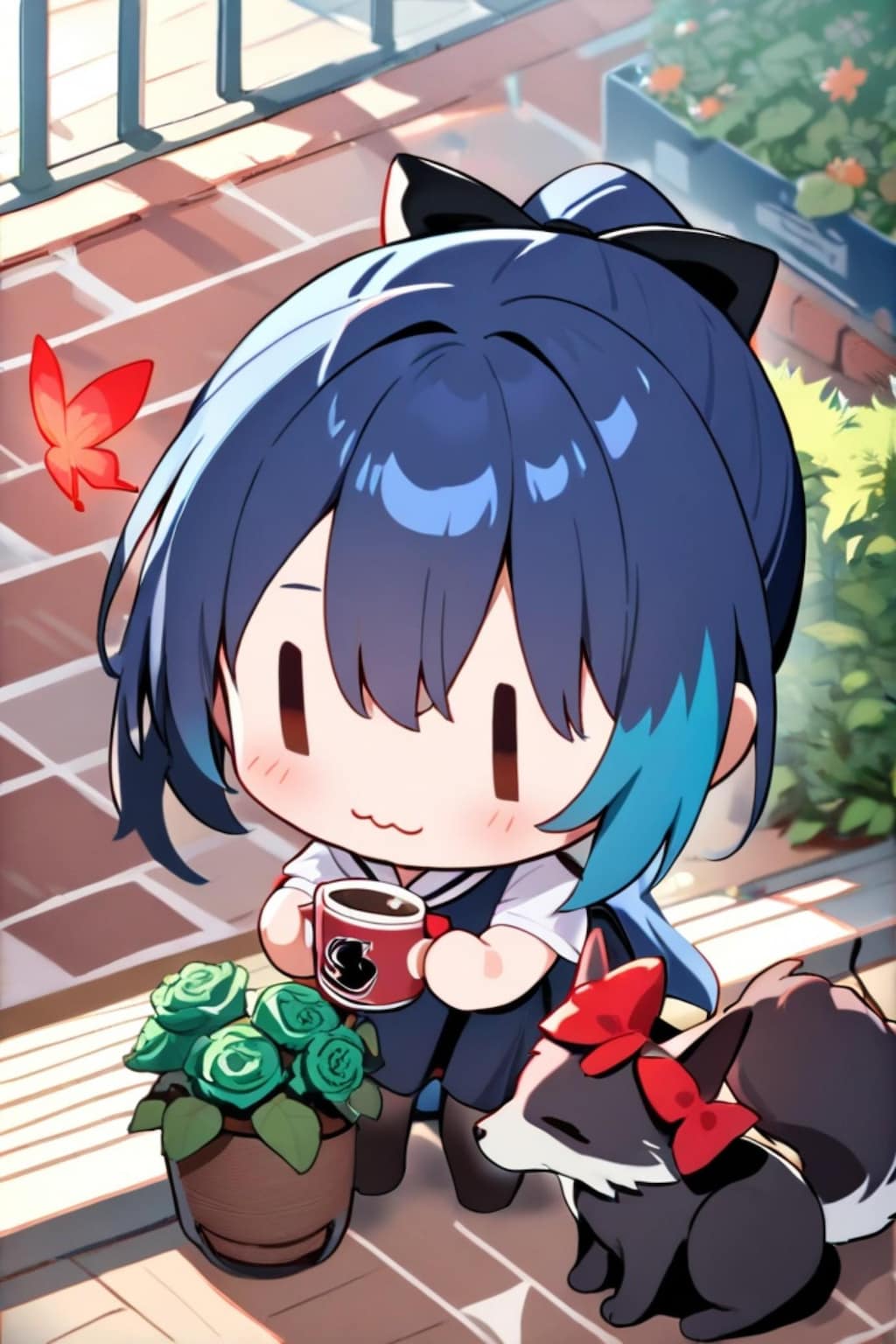 ポニテの青髪ちゃん