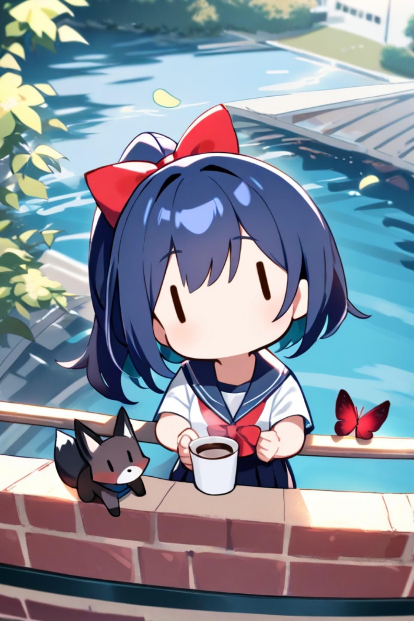 ポニテの青髪ちゃん | の人気AIイラスト・グラビア