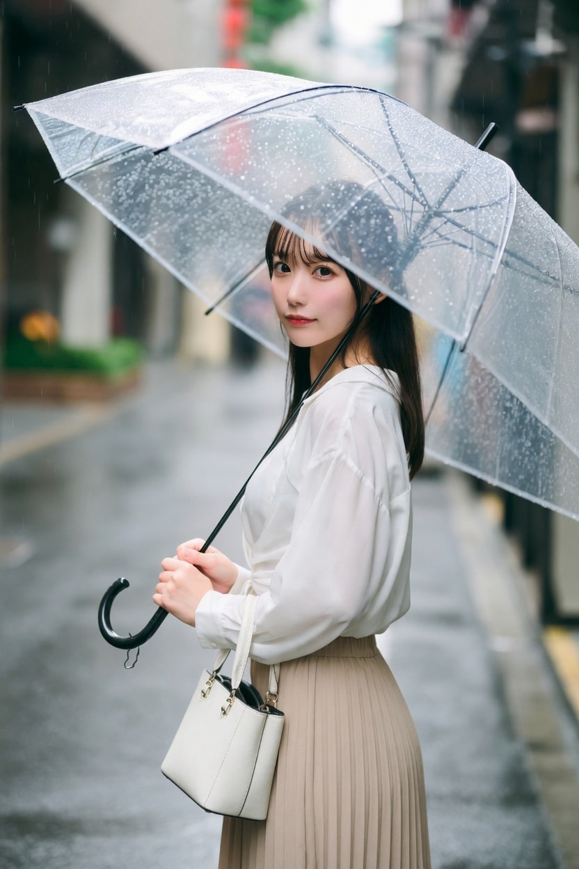 雨透艶街『街で見かけた美しい女性』 | の人気AIイラスト・グラビア
