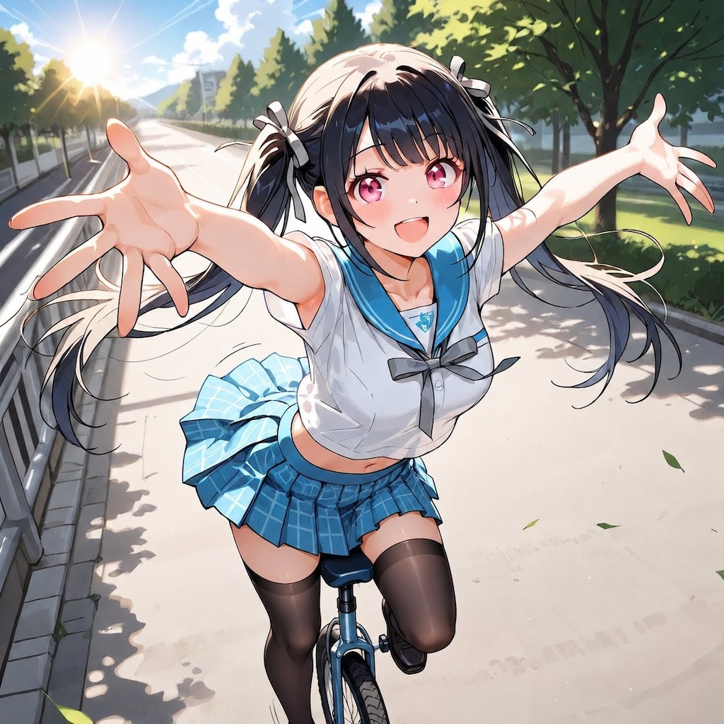 「ちゃんと乗れるから見てて、ほらっ！」
