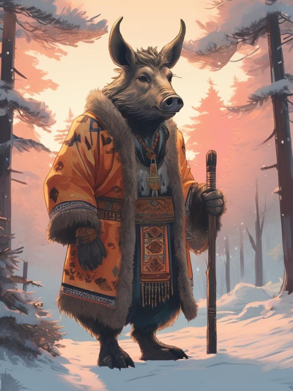 雪山に住んでいるイノ爺