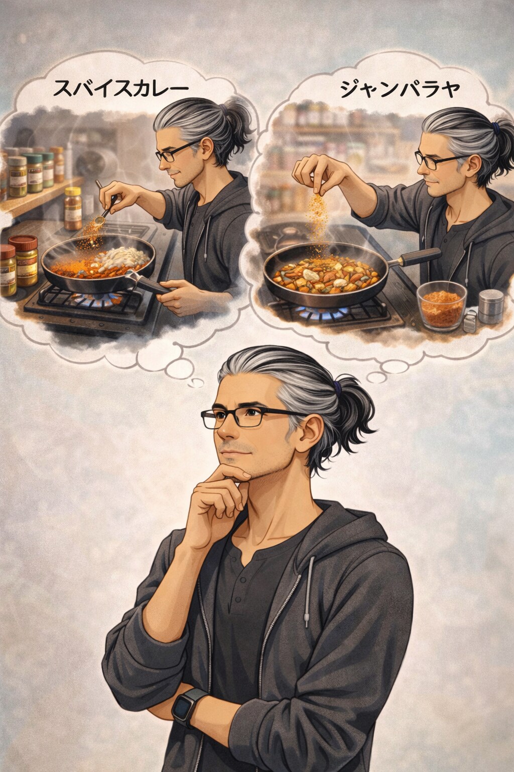 スパイスとハーブの料理に興味が出てきたオジサン