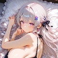 ベッドで振り返って 2枚目