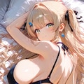 ベッドで振り返って 3枚目
